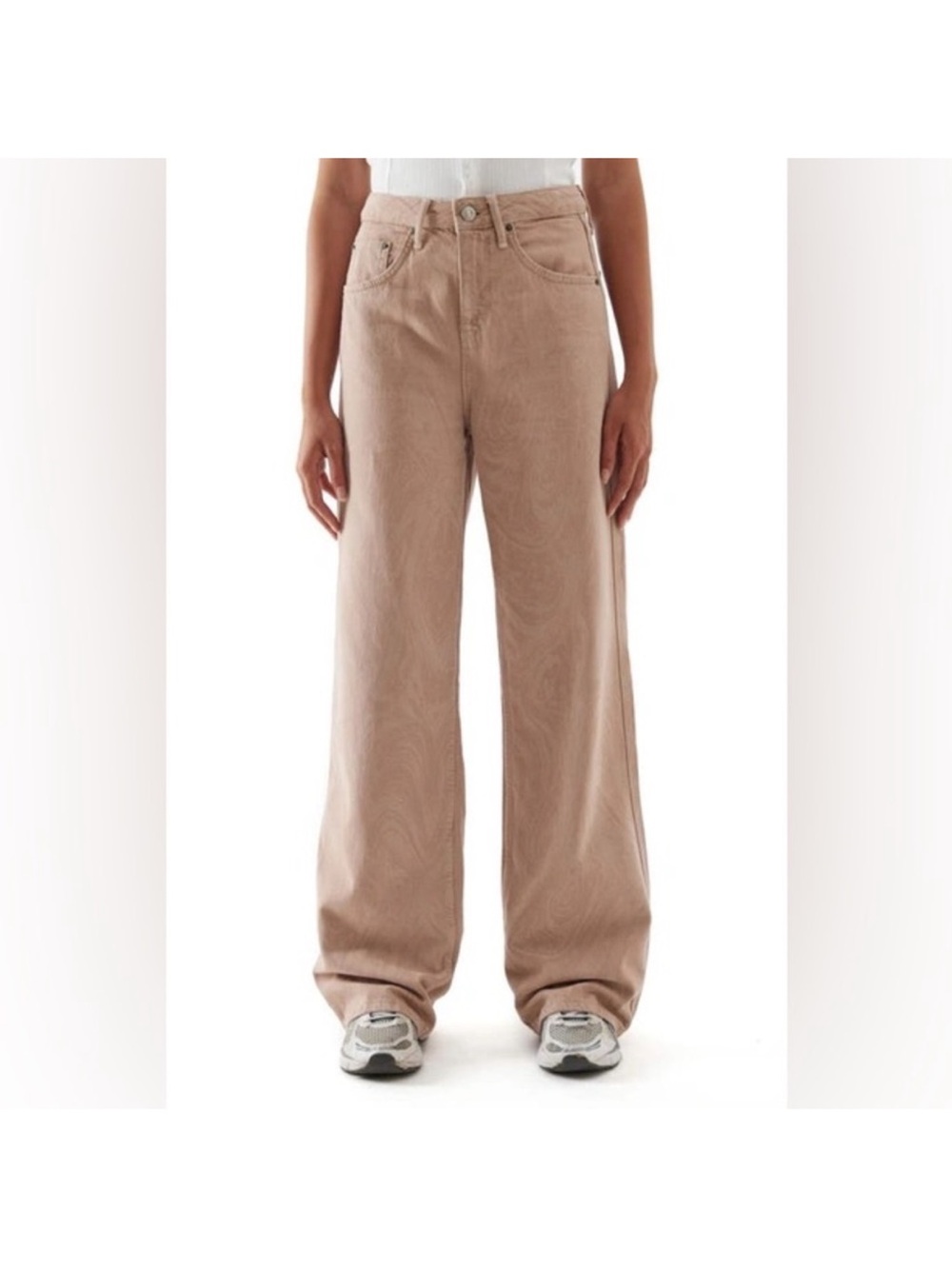 Urban Outfitters BDG Wide Leg Puddle Jeans Sz 27 Brown Tan Swirl High Rise, new